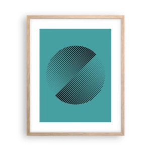 Plakat w ramie jasny dąb - Koło – geometryczna wariacja - 40x50 cm