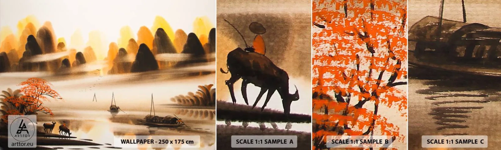 Fototapeta Próbka Samoprzylepna Deluxe Sticker - Dalej niż na Dalekim Wschodzie - Chiny, Pejzaż, Azja - 100x30 cm