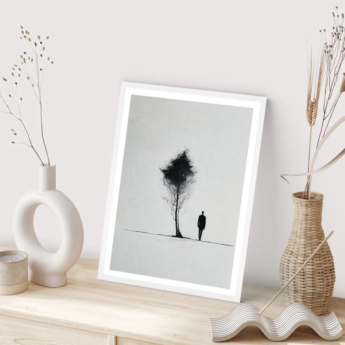 Plakat w białej ramie - Wszyscy wędrujemy - 50x70 cm