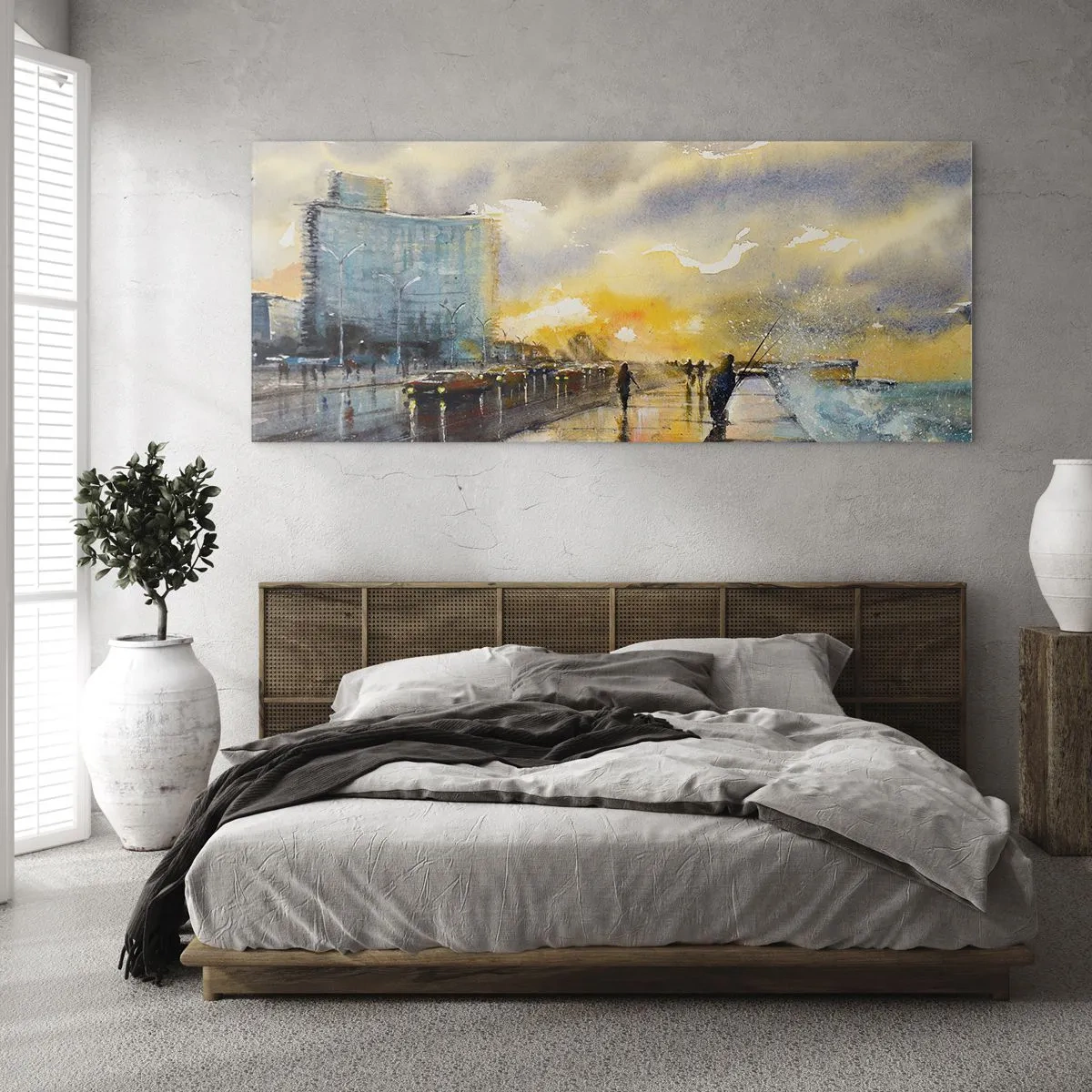 Obraz na szkle - Życie na brzegu - 100x40 cm