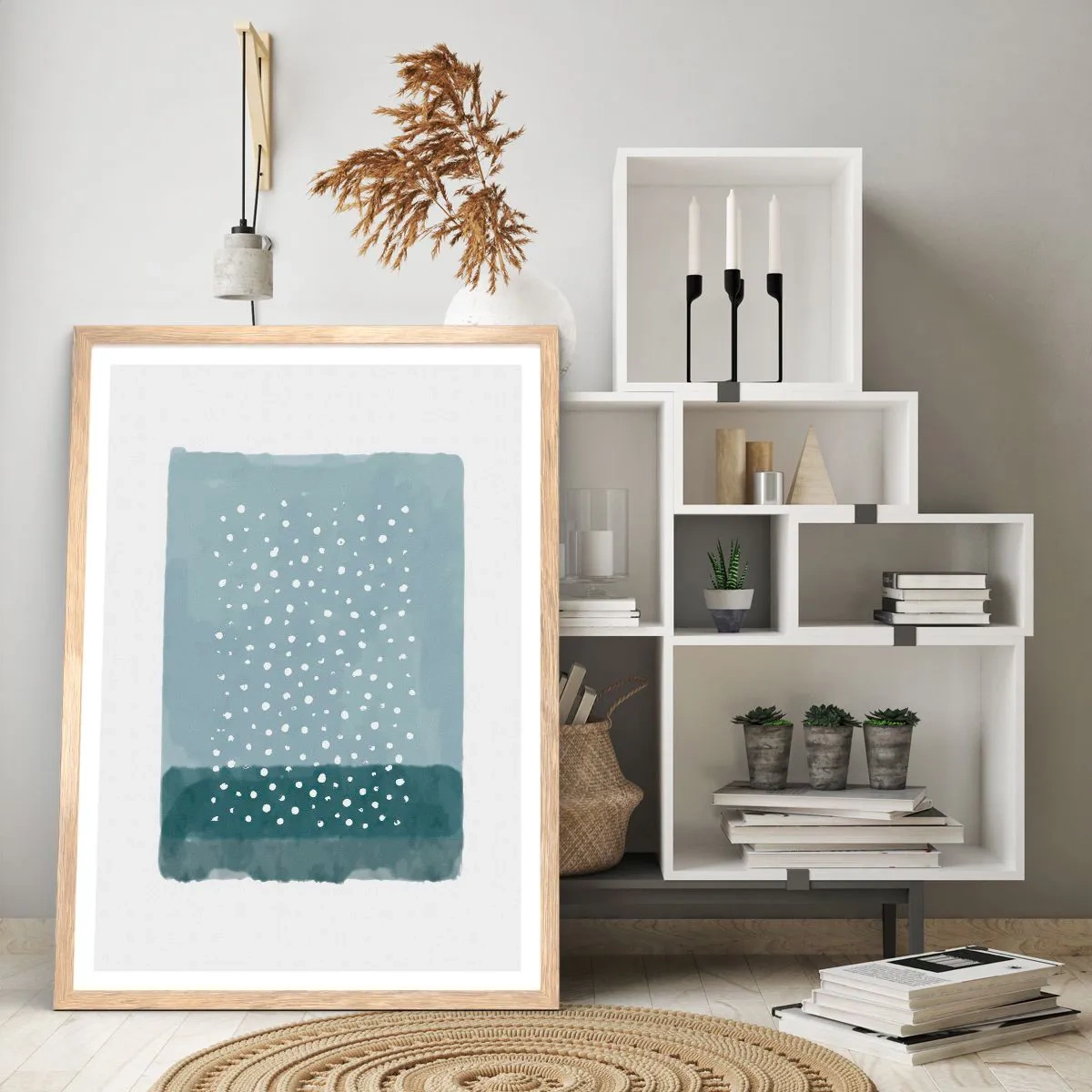 Plakat w ramie jasny dąb - Wyrosłe na błękicie - 40x50 cm