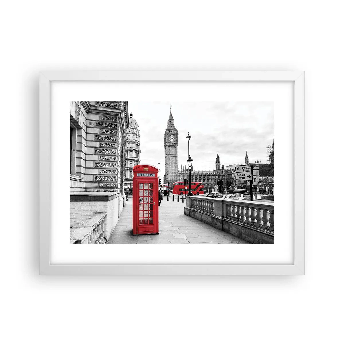 Plakat w białej ramie - Bez wątpienia Londyn - 40x30 cm