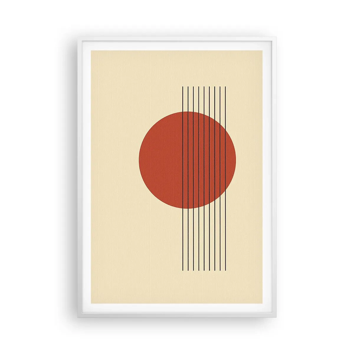 Plakat w białej ramie - W koło i dalej - 70x100 cm