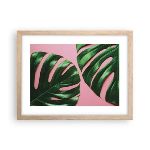 Plakat w ramie jasny dąb - Zielone rendez-vous - 40x30 cm