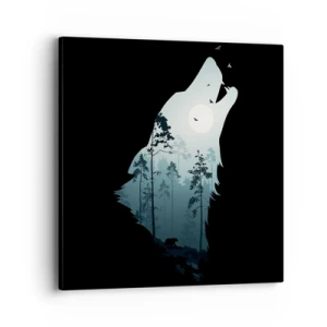 Obraz na płótnie - Głos leśnej nocy - 40x40 cm