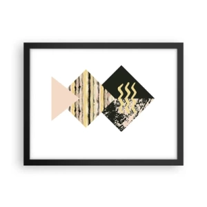 Plakat w czarnej ramie - Nie takie proste - 40x30 cm