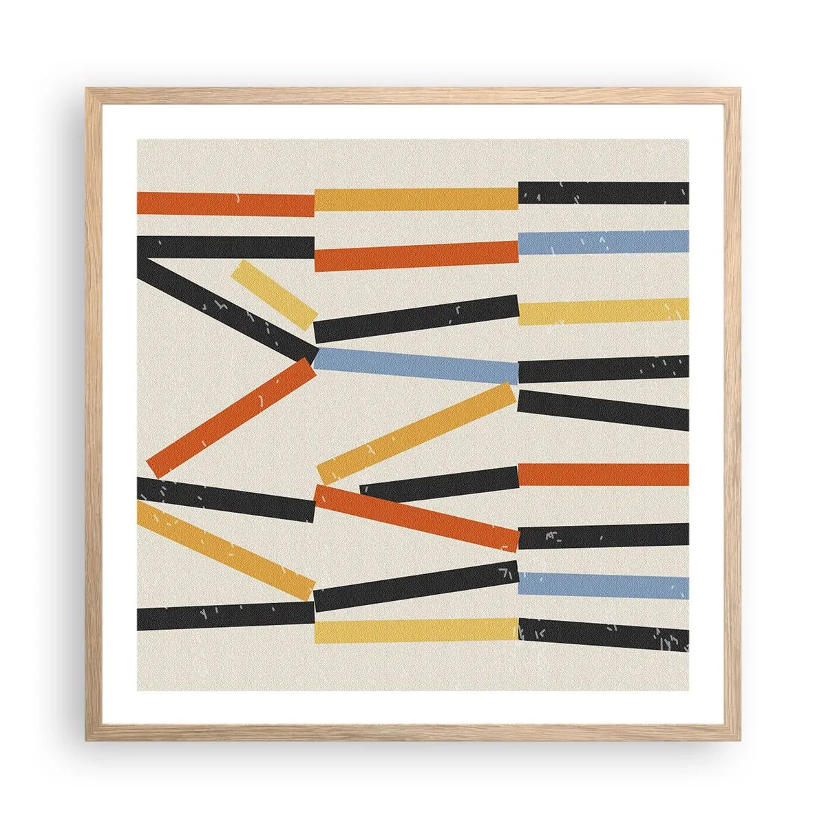 Plakat w ramie jasny dąb - Kompozycja na poziomie - 60x60 cm