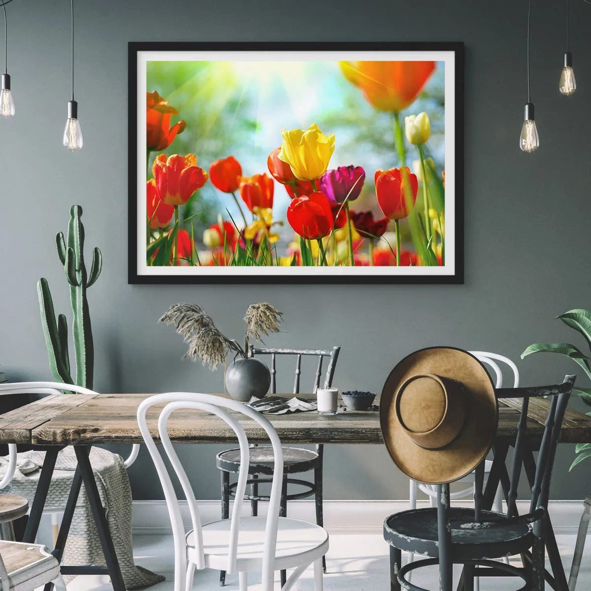 Plakat w czarnej ramie - Wszystkie barwy słońca - 91x61 cm