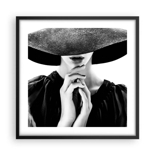 Plakat w czarnej ramie - Skryte piękno - 50x50 cm