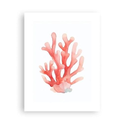 Plakat - Koral koloru koralowego - 30x40 cm