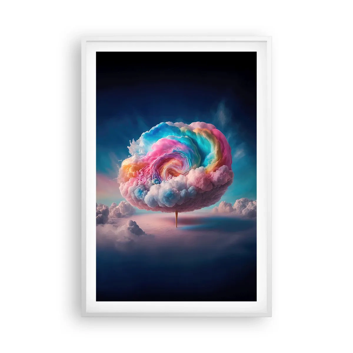 Plakat w białej ramie - Sen o wesołym miasteczku - 61x91 cm