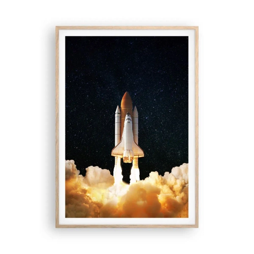 Plakat w ramie jasny dąb - Ad astra! - 70x100 cm