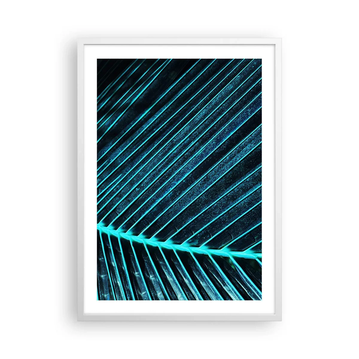 Plakat w białej ramie - Faktura zieleni - 50x70 cm