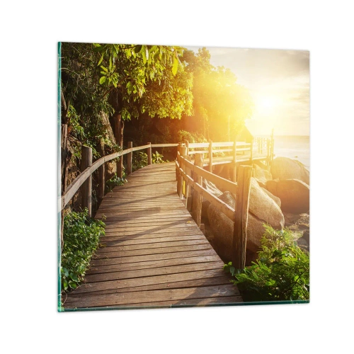 Obraz na szkle - Kolejny zakręt, kolejne cuda - 40x40 cm