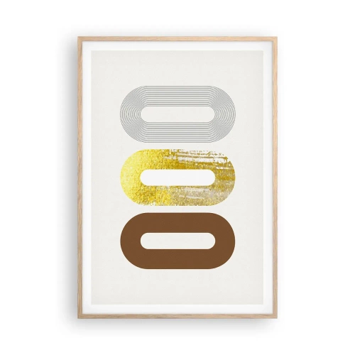 Plakat w ramie jasny dąb - Ooo! - 70x100 cm