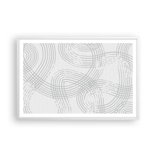 Plakat w białej ramie - Nie ma prostej drogi - 91x61 cm