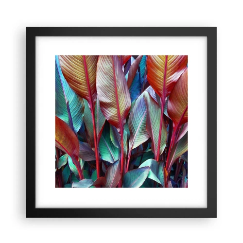 Plakat w czarnej ramie - Kolorowy gąszcz - 30x30 cm