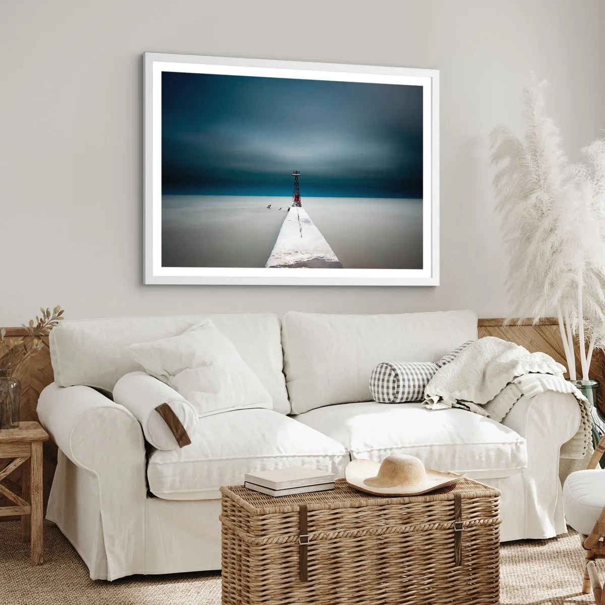 Plakat w białej ramie - Na spotkanie bezkresu - 40x30 cm