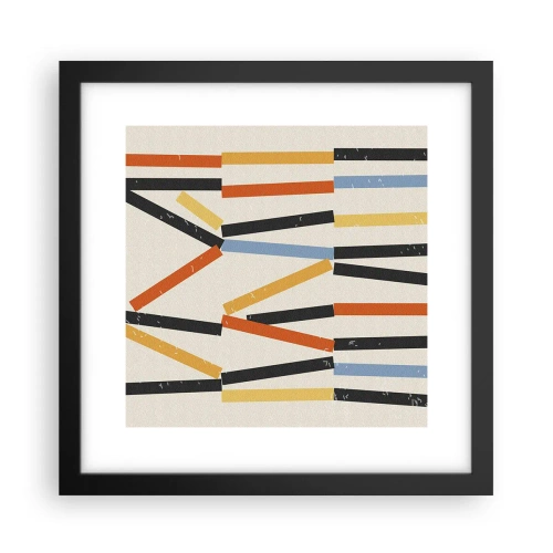 Plakat w czarnej ramie - Kompozycja na poziomie - 30x30 cm