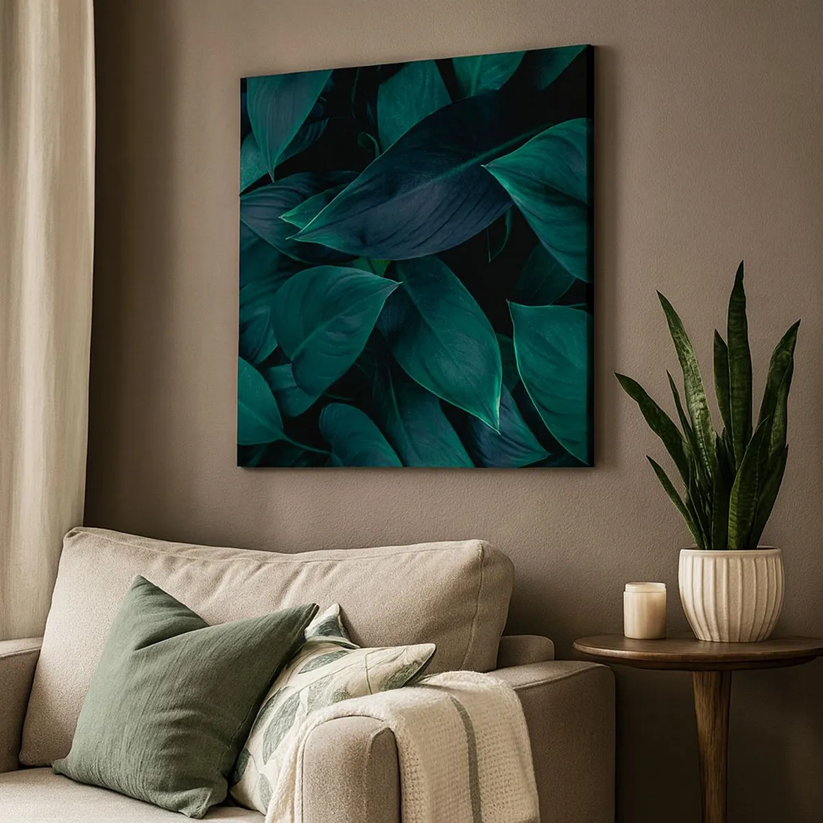 Obraz na płótnie - Zieleń sama w sobie - 30x30 cm