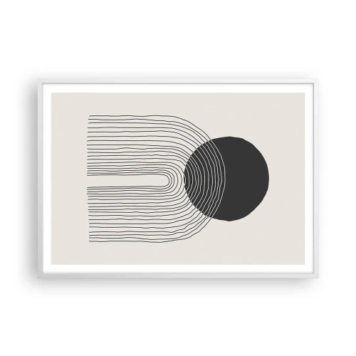 Plakat w białej ramie - Drżenie i pewność - 100x70 cm