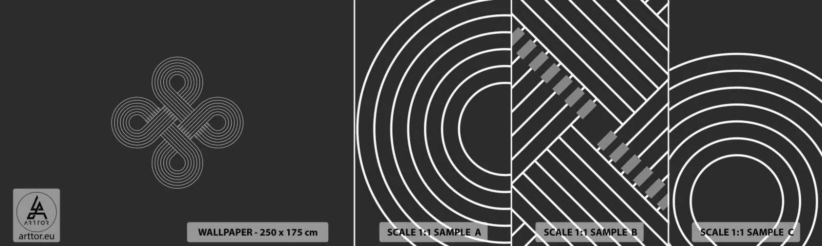Fototapeta Próbka Samoprzylepna Deluxe Sticker - W duchu celtyckim - Abstrakcja, Sztuka, Minimalizm - 100x30 cm