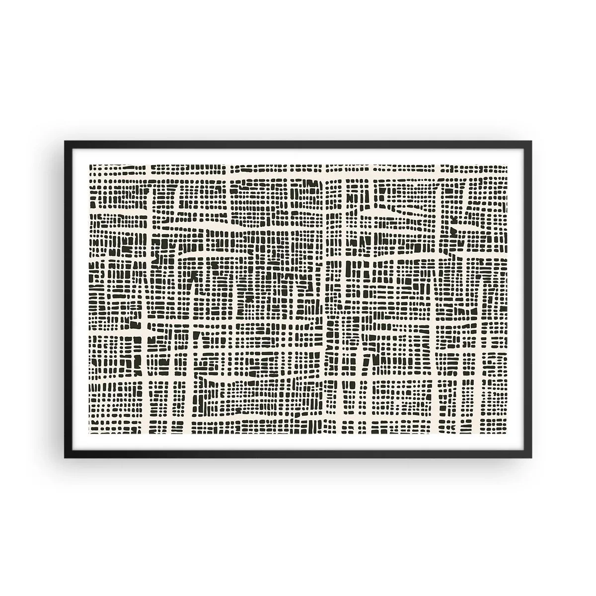 Plakat w czarnej ramie - Kompozycja utkana - 91x61 cm