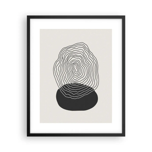 Plakat w czarnej ramie - Trwanie i drganie - 40x50 cm