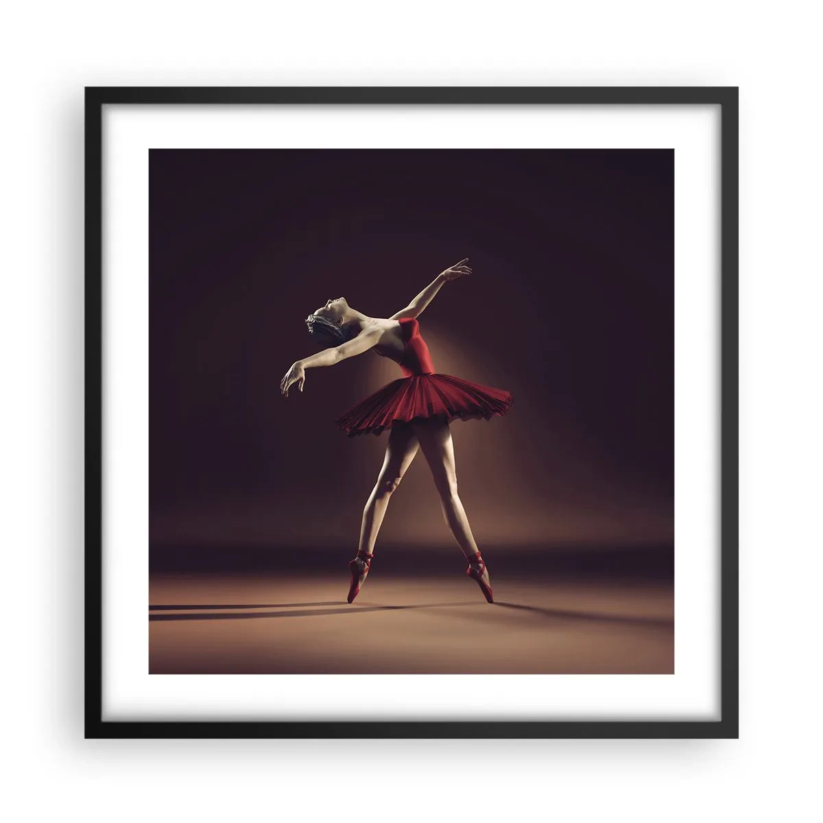 Plakat w czarnej ramie - Prima ballerina - 50x50 cm