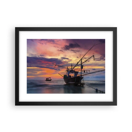 Plakat w czarnej ramie - Egzotyczny wieczór - 40x30 cm