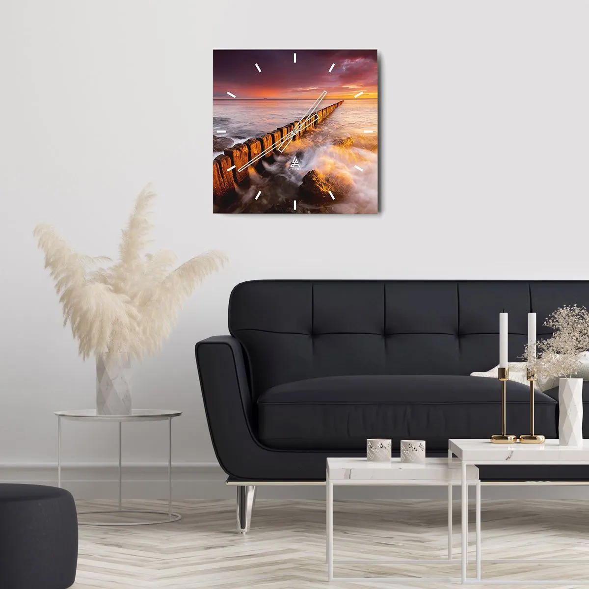 Zegar ścienny - Łagodność fal - 30x30 cm