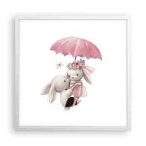 Plakat w białej ramie - To właśnie miłość - 50x50 cm