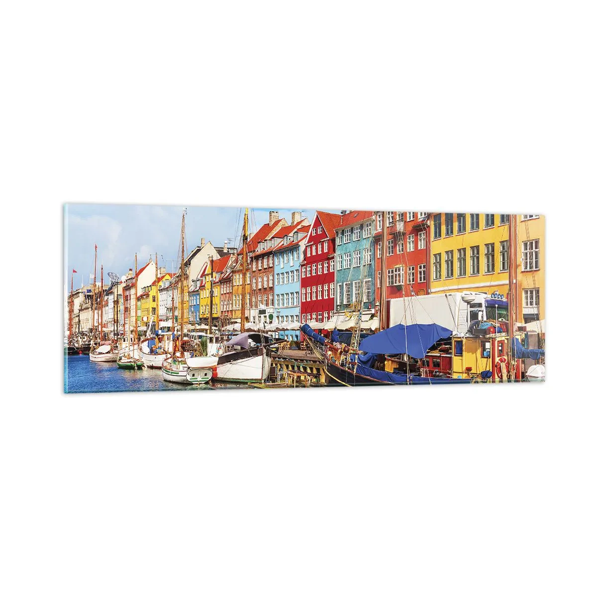 Obraz na szkle - Radosne nabrzeże - 90x30 cm