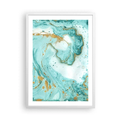 Plakat w białej ramie - Pod wielką falą z epoki Edo - 50x70 cm