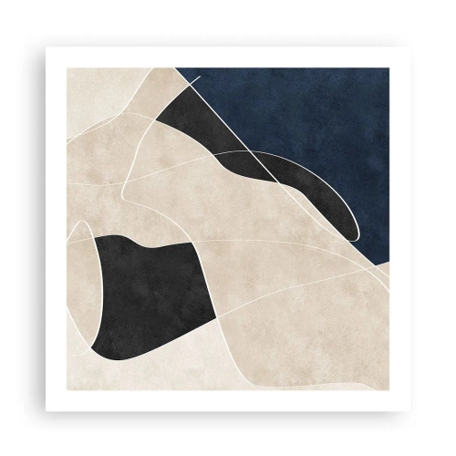 Plakat - Kompozycja abstrakcyjna – kontrast barw - 60x60 cm