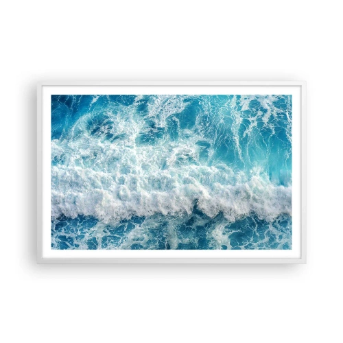 Plakat w białej ramie - Radośnie i w podskokach - 91x61 cm