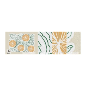 Fototapeta Próbka Samoprzylepna Deluxe Sticker - Etnicznie z nutą abstrakcji - Boho, Cytryna, Minimalizm - 100x30 cm