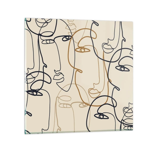 Obraz na szkle - Portret zwielokrotniony - 40x40 cm