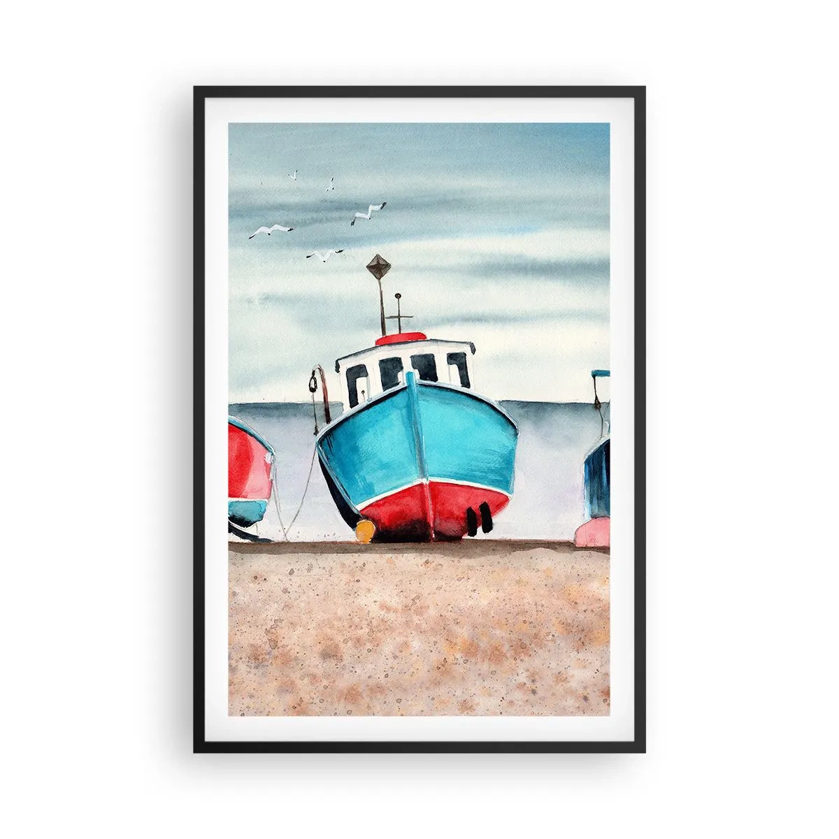 Plakat w czarnej ramie - Gotowe na połów - 61x91 cm