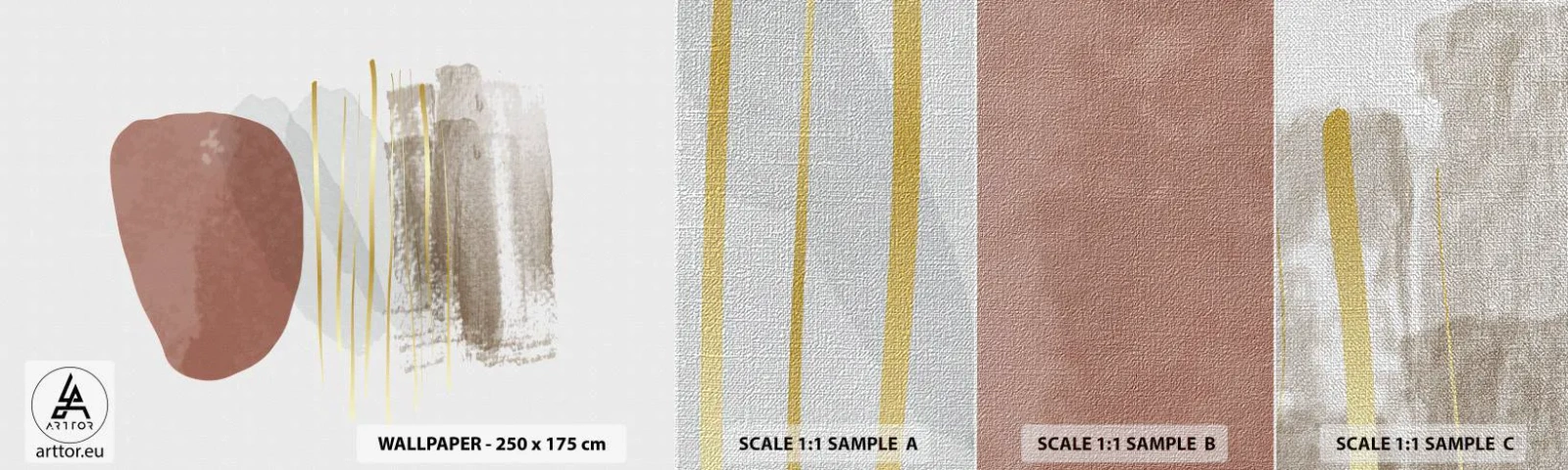 Fototapeta Próbka Premium Canvas - Abstrakcyjna kolumnada - Abstrakcja, Sztuka, Nowoczesny Wzór - 100x30 cm