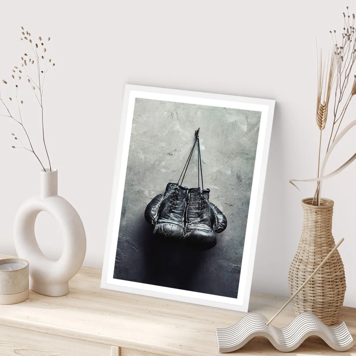 Plakat w białej ramie - Czas walki i czas pokoju - 70x100 cm