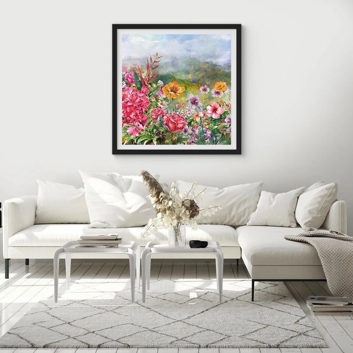 Plakat w czarnej ramie - Ogród, który oszalał - 30x30 cm