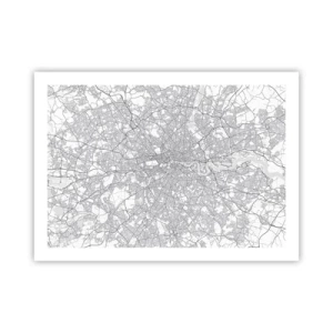 Plakat - Mapa londyńskiego labiryntu - 70x50 cm