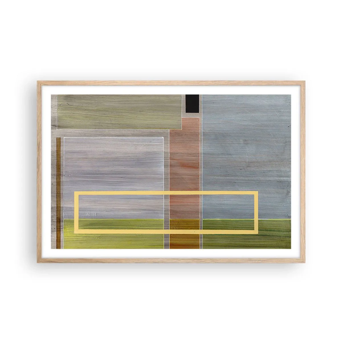 Plakat w ramie jasny dąb - Prosto i spokojnie - 91x61 cm
