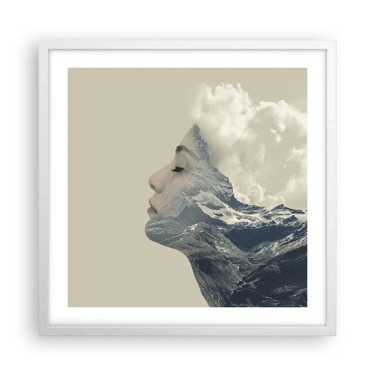 Plakat w białej ramie - Uroda żywiołów - 50x50 cm