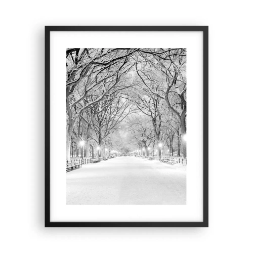 Plakat w czarnej ramie - Cztery pory roku – zima - 40x50 cm
