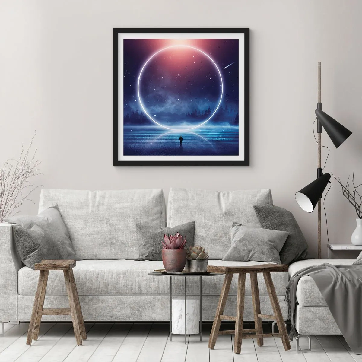 Plakat w czarnej ramie - Już tu są… - 30x30 cm