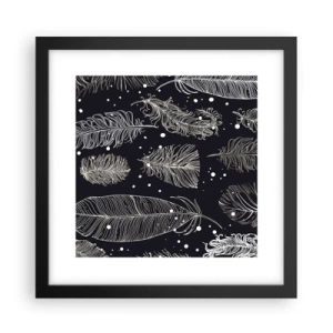 Plakat w czarnej ramie - Pierzasta koronka - 30x30 cm