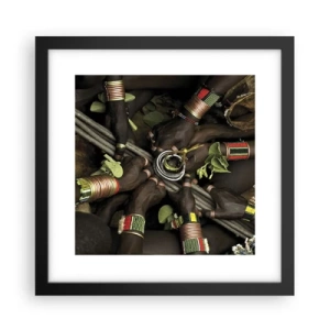 Plakat w czarnej ramie - Jesteśmy razem - 30x30 cm