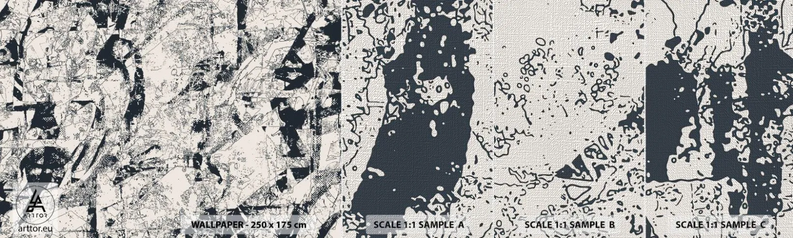 Fototapeta Próbka Premium Canvas - Przenikanie przeciwieństw - Abstrakcja, Sztuka, Kolaż - 100x30 cm